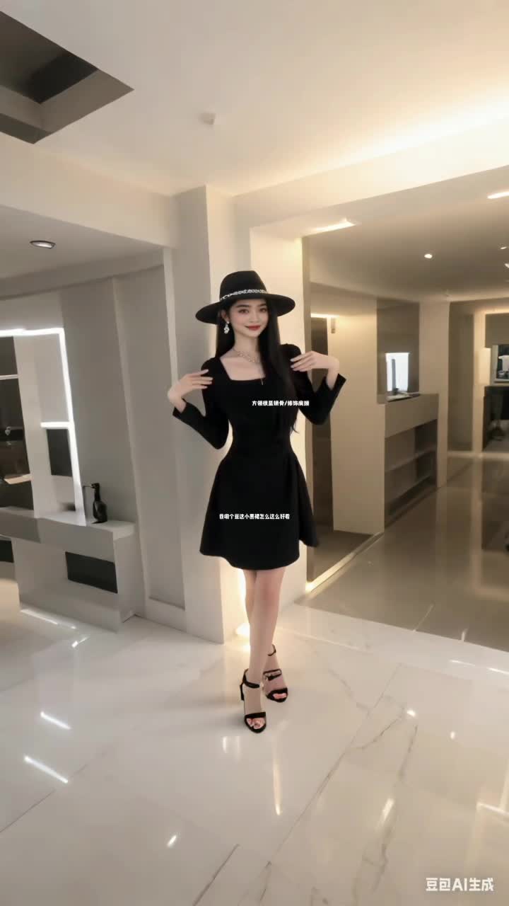 小个子收腰气质法式赫本小黑裙方领连衣裙早春季显瘦时尚a字短裙啊啊啊姐妹们,挖到一件好显瘦好显高的小黑裙!方领设计显锁骨显脖子!收腰设计无中生腰!看起来平平无奇穿上好修饰身材!经典不挑人!单穿内搭都好好看!小个子梨形姐妹放心冲!!#内搭外穿都好看 #遮肉显瘦 #梨形身材穿搭 #晒出你的新年战袍 #美出高级感