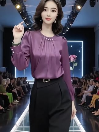 #创作灵感,春秋穿搭洋气减龄百搭衬衫,这件衬衫真的太美了,胸前的五粒珠子设计简直美到我心里去了!穿上它整个人都变得优雅起来了,而且超级百搭,不管是搭配牛仔裤还是半身裙都非常好看#春秋时尚衬衫#洋气减龄穿搭 #美出高级感#谁穿谁好看#优雅气质高贵淑女 @DOU+小助手