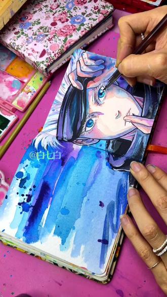 更啦~「热门动漫人物绘本」第11页:五条悟_#五条悟 #咒术回战 #领域展开 #动漫人物绘画 #动漫人物