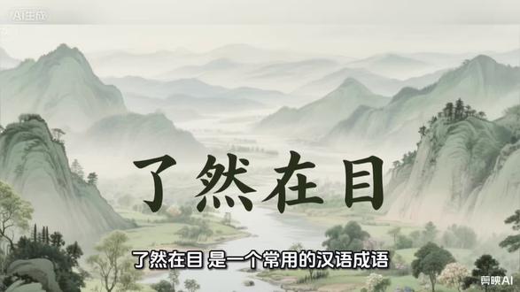 成语了然在目 #中华文化