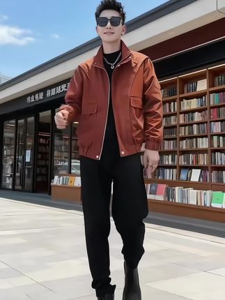 2025春秋焊在身上的痞帅外套,帅到犯规! 谁懂啊!春秋季的穿搭瓶颈,被这件拼接夹克狠狠打破了! 一眼沦陷的设计感,拼接撞色不是随便乱拼的,边缘走线利落得像开了滤镜,立领拉起来瞬间有那股“不好惹”的痞帅劲儿,放下来又带点随性松弛感,两种气场无缝切换。 短款版型真的太懂男生了!刚好卡在腰线位置,不管是搭白T配牛仔裤,还是内搭连帽卫衣,都能把比例拉得巨好,小个子也能穿出利落感。 面料摸着手感扎实,春秋穿厚度刚好,防风又不会闷。关键是细节超加分,金属拉链质感在线,口袋的隐形设计藏住小物件,低调又有小心思。 2025新款刚上就赶紧入了,出门拍照被问了三次链接!!! #2025男装新款 #痞帅穿搭 #春秋夹克推荐 #潮牌外套 #短款夹克