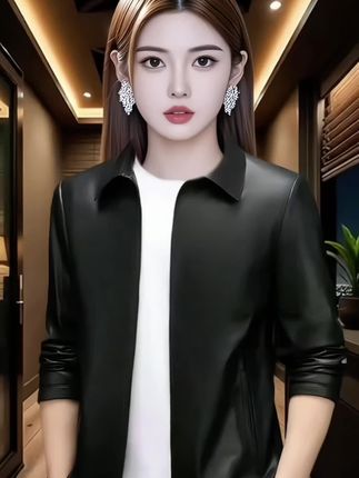 男士翻领皮衣夹克外套 #皮衣#外套#品质男装#男士外套推荐#皮衣外套