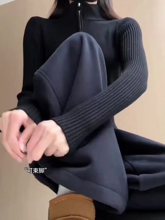 #阔腿休闲裤 #高腰显瘦 #梨形穿搭 #休闲百搭 #冬季新款