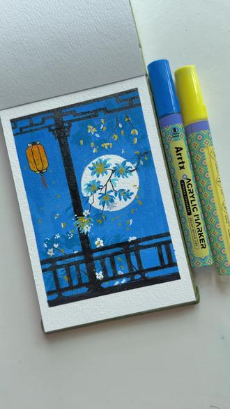 丙烯马克笔|月下花香,元宵特辑
#手翻画 #丙烯马克笔 #零基础学画画 #元宵节 #丙烯马克笔教程