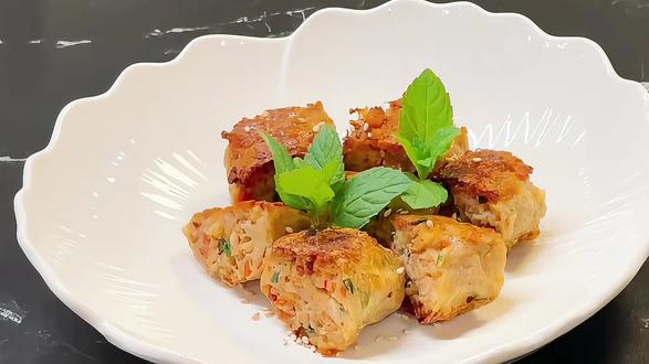 腐皮莲藕肉卷的制作#在家做美食 #美食制作分享