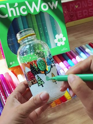 非常适合小朋友绘画涂鸦的丙烯马克笔万物皆可画自由发挥想象推荐 #一起学画画 #零基础学画画 #开学必备 #丙烯马克笔 #画画