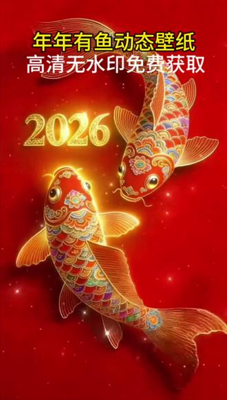 都2026年了,想拥有主播同款年年有鱼动态高清无水印壁纸,跟我操作,选择任意一张照片,点导出就可以了#剪映 #年年有鱼 #动态壁纸#手机壁纸 #新年壁纸 年年有鱼动态壁纸 AI壁纸 年年有余 动态壁纸 锁屏壁纸 锦鲤送福 鲤鱼跳龙门 锦鲤 一健剪同款