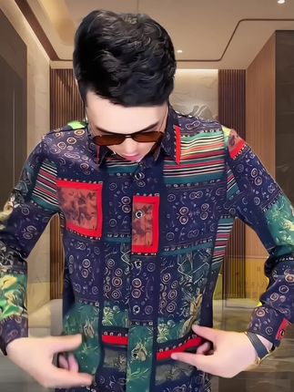 男装时尚休闲翻领长袖#品质男装#舒适百搭#谁穿谁好看