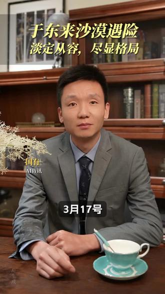 于东来沙漠越野侧翻,安全气囊弹出,万幸平安。淡定护妻、感谢救援、心态豁达,人品和格局一目了然。#于东来 #沙漠 #越野 #安全