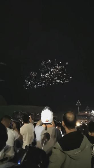 2026.3.27博白夜晚无人机星空首秀