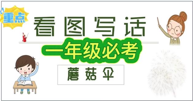 《蘑菇伞》看图写话满分💯范文,不会写的小朋友,抓紧收藏!#一年级看图写话 #小学语文 #一年级测试 #一年级必考看图写话