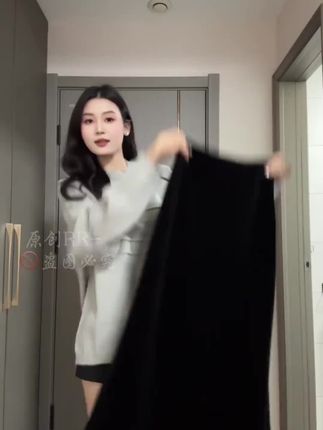 【大码毛呢胖妹妹】秋冬高腰显瘦 半身裙女款2025气质a字大伞#气质穿搭 #秋冬穿搭 #显瘦穿搭 #高腰 #大码女装