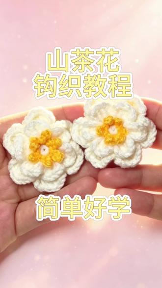 山茶花钩织教程,剪视频的时候才发现没有录的很好,有的时候手都出镜头了,有需要的话,我重录一个,这个也能看懂#花朵钩织#山茶花钩织教程#热门 #青年创作者成长计划