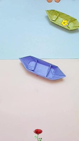 儿童剪纸,铁皮船折纸方法,#一学就会系列 #亲子手工制作 #儿童手工折纸教程 #创作者中心 #创作灵感