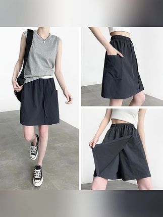 原纱防晒短款工装裙裤女夏薄款2025新款设计感美式显瘦半身裙裤#裙裤 #半身裙裤 #半身裙裤女 #工装裙裤 #工装裙裤半身裙