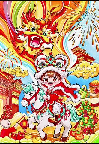 马年主题画·春节习俗绘画🎉
#马年主题画 #新年主题画 #春节习俗绘画 #马年手抄报 #龙马精神绘画