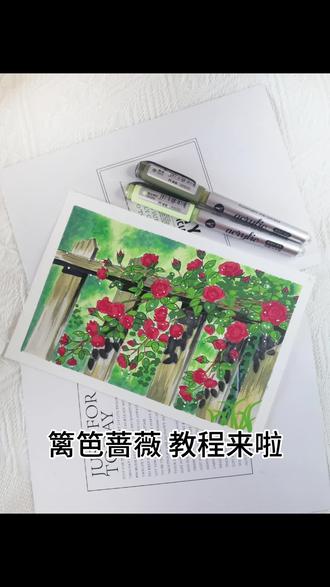 丙烯马克笔画 篱笆蔷薇教程
纸/稚乎信封水彩纸13×19
笔/掌握直液式丙烯马克笔168色
#丙烯马克笔绘画 #零基础学画画 #跟着抖音学画画 #手绘教程 #画画