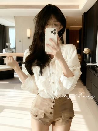 #高级感穿搭 #温柔风穿搭 #辣妹ootd穿搭攻略 #衬衫的多种穿法 #甜美穿搭