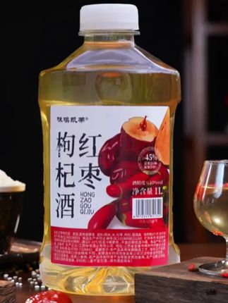 【拍一发二】客家1L红枣枸杞酒米酒甜酒醪糟汁纯粮食酒 #枸杞酒 #酒 #米酒 #甜酒 #粮食酒
