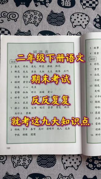 二年级下册语文期末复习全册核心考点汇总 二年级下册语文期末复习全册核心考点汇总#二年级下册语文 #知识点总结 #期末考试 #期末复习 #期末考