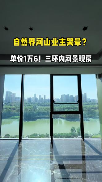 自然界河山业主后悔买早! 三环内河景现房!单价1万6!#西安房产#河景房#大平层#自然界河山#西安买房