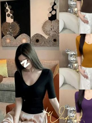 如果你想要变得更有女人味,更加的优雅,那你就一定要入手这件T恤。它是前后两穿的设计,而且超级显瘦#穿上后既洋气又百搭,还能展现出你的完美身材#让自己变得更加的自信#更加的好看