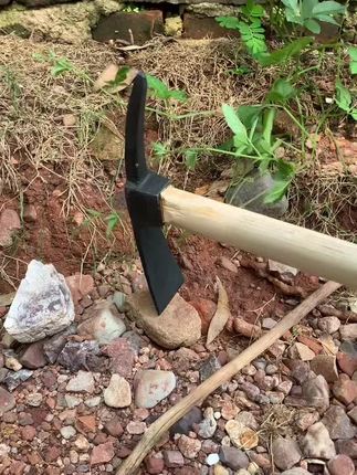 花锄草锄钉耙子木柄小锄头园林农具农用园艺挖土工具种菜洋镐锄