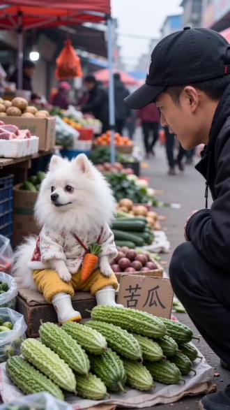 #AI苦瓜摊趣事 #随变ai随便玩 会买瓜吗#萌宠治愈瞬间