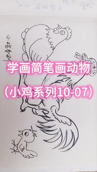 学习简笔画之小鸡系列七