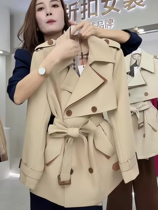 〈纪朵研〉1442女士风衣高支斜纹风衣正肩袖格纹时尚长袖英伦风#风衣外套中长款 #高级感穿搭 #气质穿搭 #秋季穿搭 #外套分享