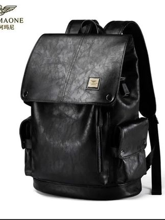 法莱阿玛尼男士时尚潮流大容量双肩包真皮休闲复古电脑背包旅行包#包包推荐 #新款包包 #每日分享