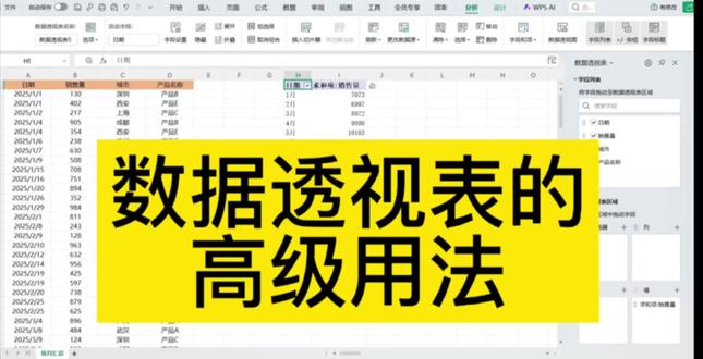 数据透视表将日期透视成每月数据。#创作者中心 #创作灵感 #excel #excel办工小技巧 #效率神器