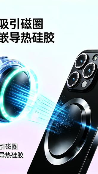 散热器磁吸充电导热硅胶无痕强粘引磁片散热无缝导冷降低导热损耗#导热硅胶#磁吸散热器#引磁片#磁吸片 #散热