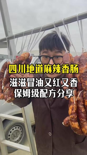 地道四川麻辣香肠调料配方#香肠#香肠调料 #灌香肠 #乡村味道 #麻辣香肠