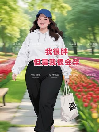 安可拉红美式运动阔腿裤女春秋新款宽松高腰显瘦休闲直筒拖地卫裤#大码穿搭 #显高显瘦 #梨形身材穿搭 #百搭神裤 #藏肉显瘦穿搭 @抖加🔥上热门🔥dou+🔥热点宝 @抖音热点 @DOU+上热门 @抖音Dou+上热门