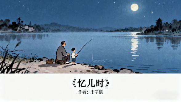 《忆儿时》创作于20世纪20年代,是丰子恺追忆童年生活的散文名篇。彼时社会动荡,新旧思潮交织,丰子恺身处转型期的江南,于日常执教、艺术创作之余,愈发感念童年的纯粹与温情。文章以童年与祖母相关的养蚕、钓鱼、吃蟹三件事为核心,既源于他对儿时水乡生活的真切记忆,也暗含对成人世界功利与复杂的疏离,通过对童年本真的回溯,寄托对质朴人性与传统生活方式的珍视,文字质朴却饱含深挚的生命情怀。#偏爱在哪 #丰子恺 #散文 #阅读 #有你心动的吗