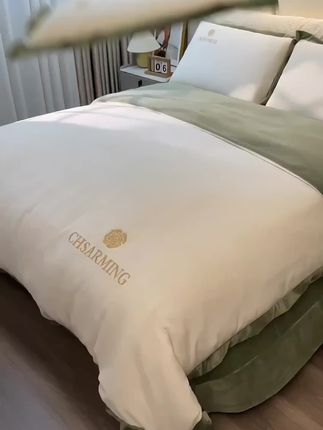 #床上四件套 #床上用品 #柔软亲肤 #牛奶绒四件套 #四件套