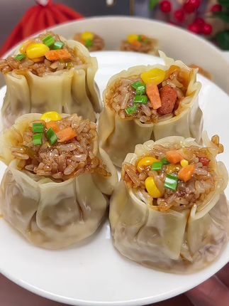 早起几分钟搞定的早餐,糯叽叽的超好吃,喜欢烧麦又不想做的姐妹可以囤#檽米烧麦