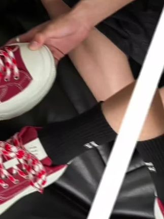 日系复古黑色厚底增高梅花帆布鞋男女2025秋冬款百搭复古休闲板鞋#板鞋#百搭#增高@DOU+小助手 @DOU+好生意