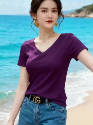 #简约风情女装 #大码短袖#T恤#大码女装 #百搭上衣
