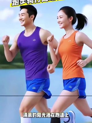 男女背心运动装。