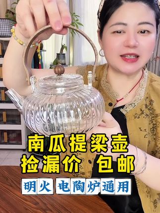 看我又挖到什么宝了❗️ 南瓜提梁壶,高硼硅耐热玻璃,可以直接明火电陶炉加热❗️ #茶生活 #茶具好物推荐 #茶壶 #茶室必备用品#好物分享