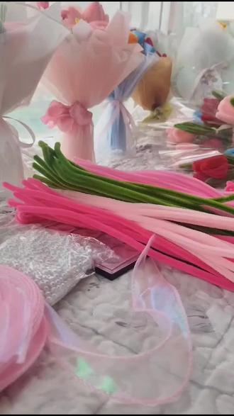 春日花环教程!#扭扭棒花环