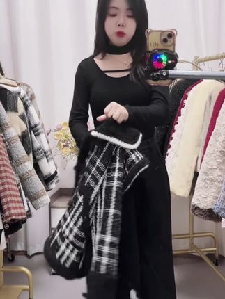 2025秋冬新品海军领女小个子百搭秋季气质短款格子短外套小香风#小个子穿搭 #源头好货 #时髦穿搭 #小个子女生 #显瘦百搭