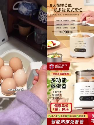 wifer/英国好夫人家用多功能蒸蛋器煮蛋器新款预约早餐机自动断电#好物推荐🔥 #爆款热卖中 #家用电器