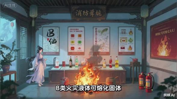 #B类火灾(液体/可熔化固体)灭火方法
