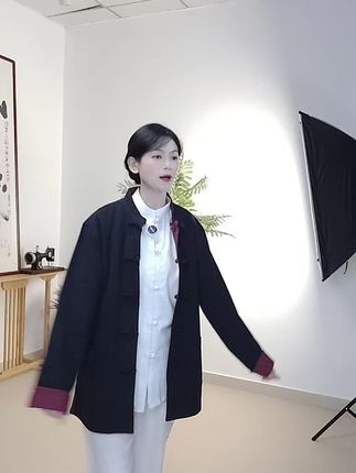 ##纯苎麻外套 #新中式穿搭 #新中式国风 #国学文化 #秋冬穿搭