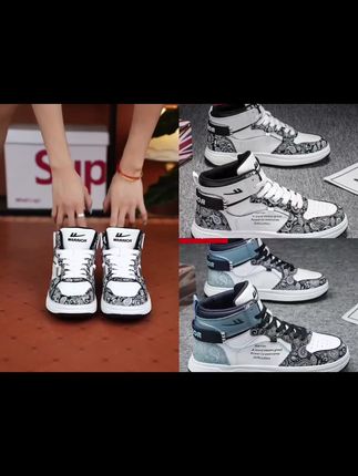 #来自美图秀秀 回力男鞋2025秋季新款潮流百搭学生高帮板鞋男款青少年休闲运动鞋