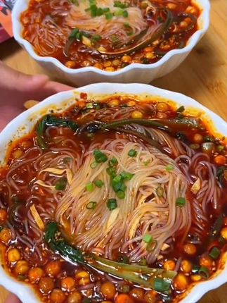 (5袋送一袋)辛桥食品,西安红油麻辣细米线真空装210克,香辣可口