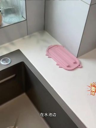 可爱小猪锅盖收纳垫锅盖放置器台面沥水垫多功能隔热垫砧板放置垫#锅盖收纳垫 #锅盖放置器 #隔热垫